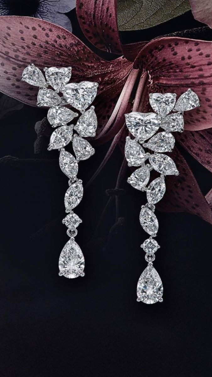 Fancy diamond earrings - Earrings featuring lab grown diamonds at Om Jewel Studio