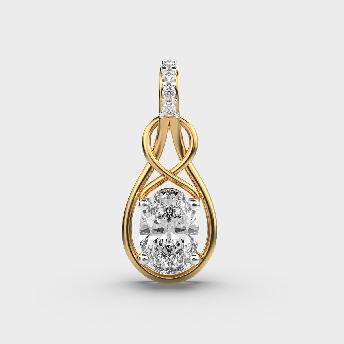 Diamond pendant  - Pendants featuring lab grown diamonds at Om Jewel Studio
