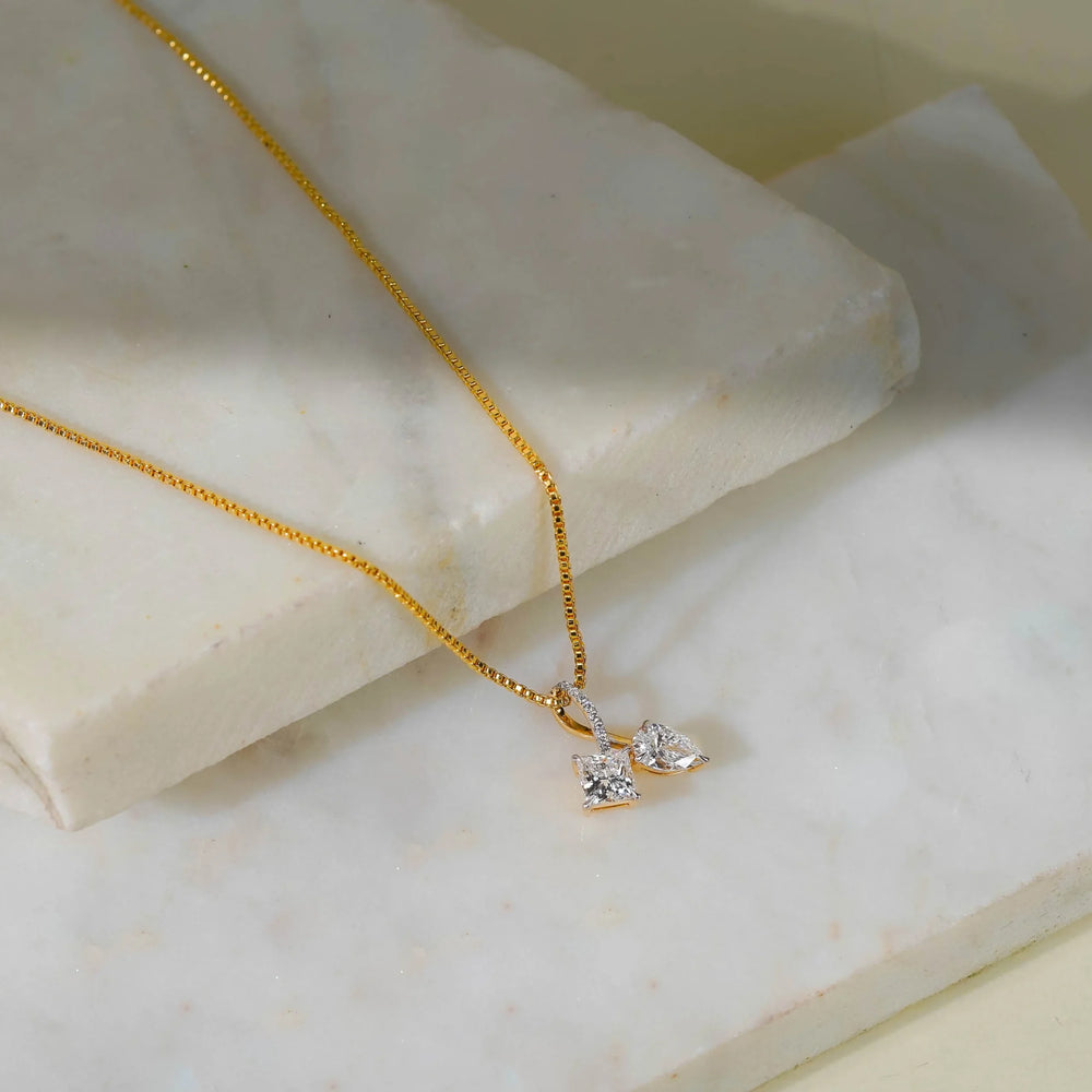 Chain-pendant - Pendants featuring lab grown diamonds at Om Jewel Studio