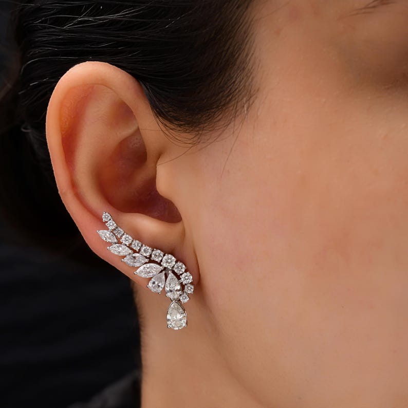 Earring - Earrings featuring lab grown diamonds at Om Jewel Studio