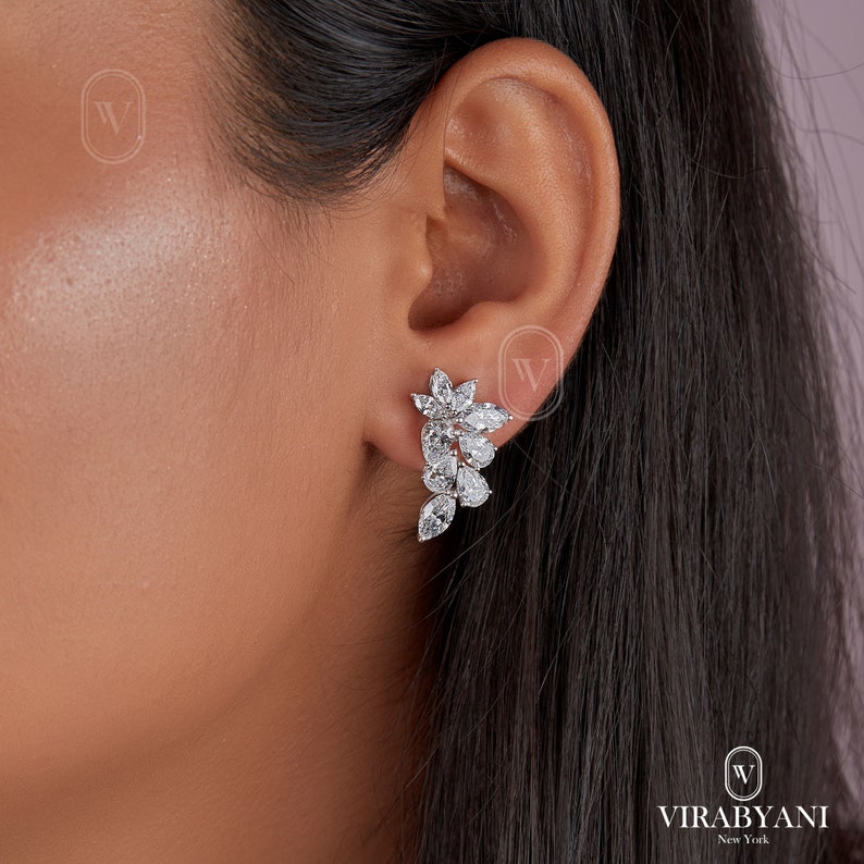 Diamond earrings - Earrings featuring lab grown diamonds at Om Jewel Studio